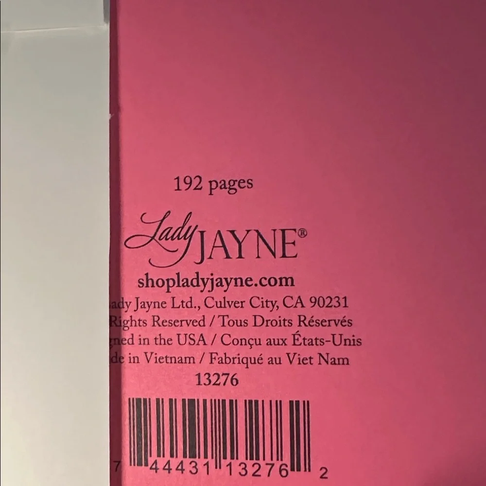 Lady Jayne pink bow cloth journal book